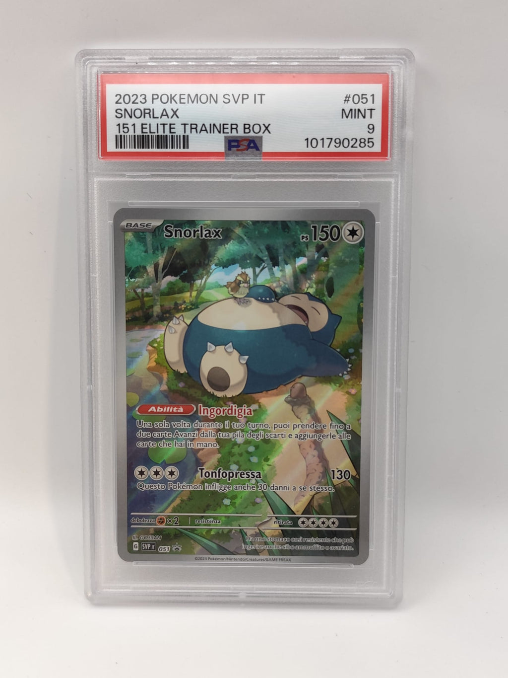 Snorlax PSA 9 – SVP IT #051 | Pokémon 151 Elite Trainer Box 2023