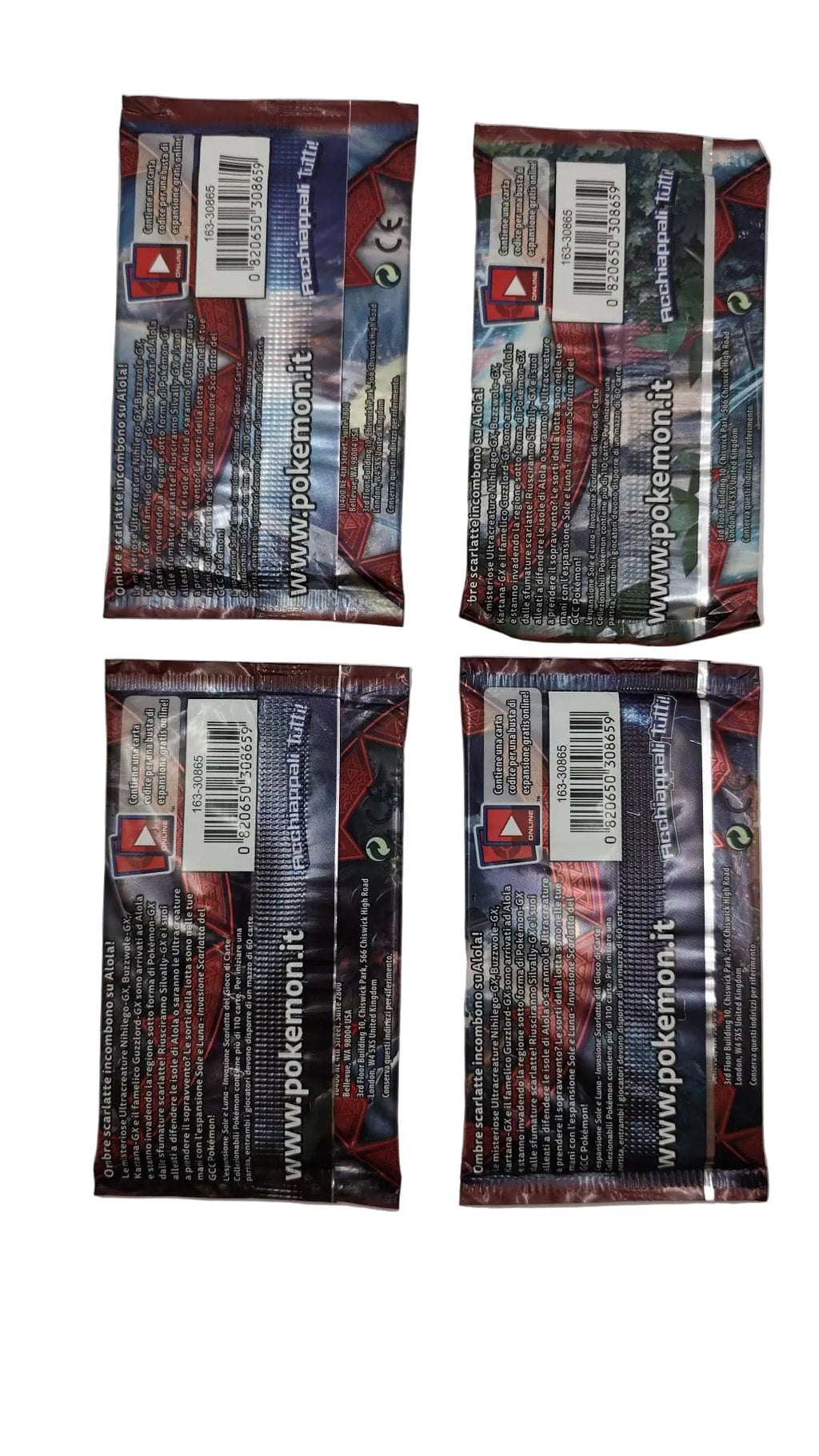 Pokémon Sole E Luna Invasione Scarlatta - ArtSet Completo 4 Bustine - IT