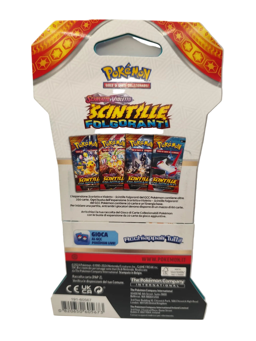 Pacchetto singolo Pokémon Scintille Folgoranti (Copia)