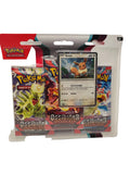 Blister da 3 bustine Pokémon Scarlatto e Violetto - Ossidiana Infuocata