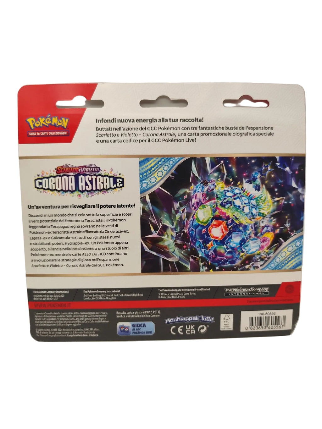 Blister da 3 bustine Pokémon Scarlatto e Violetto - Corona Astrale