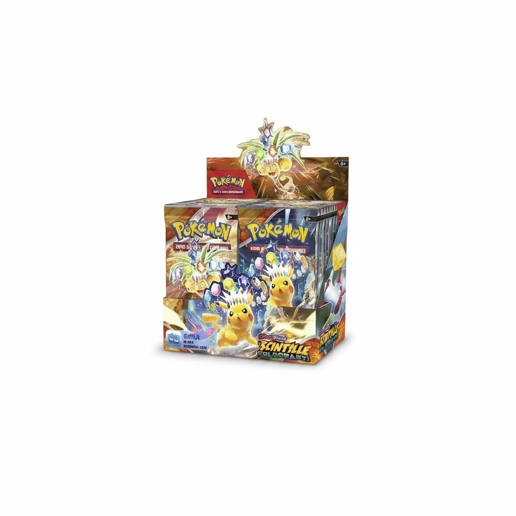 Display 36 Bustine Pokémon Scarlatto e Violetto Scintille Folgoranti – sfondo bianco