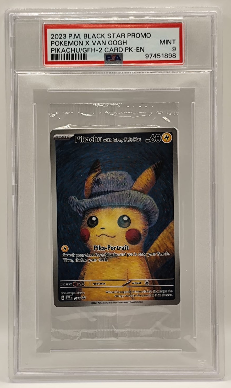 pikachu x van gogh psa 9 sealed